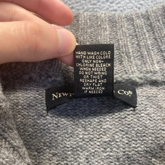 Men’s Newton Trading Company Beautiful Half Zip Sweater Gray Lambswool Size M - Picture 6 of 8